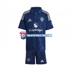Camiseta 2ª Manchester United Niño 2024-2025 Manga Corta