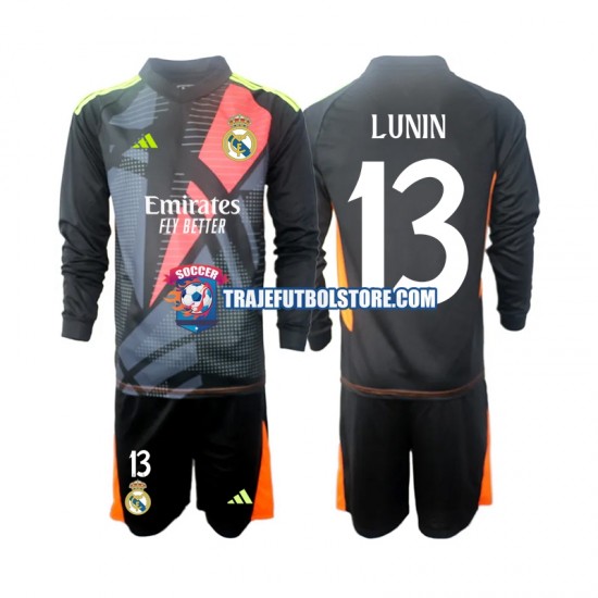 Camiseta 2ª Real Madrid Andriy Lunin 13 Portero Niño 2024-2025 ML