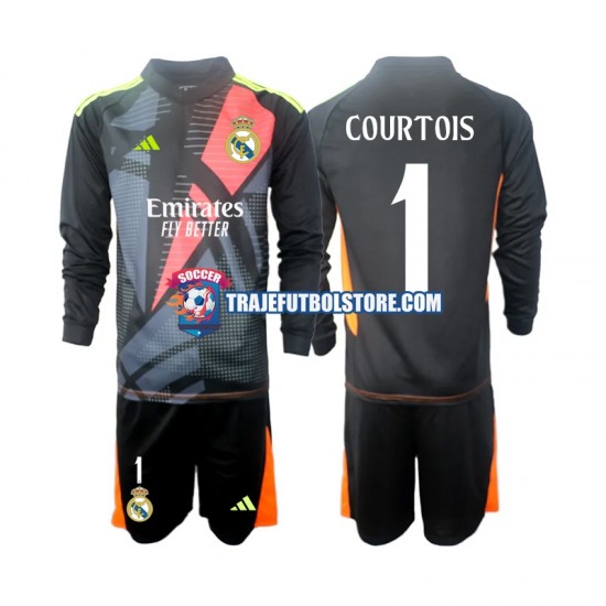 Camiseta 2ª Real Madrid Thibaut Courtois 1 Portero Niño 2024-2025 ML