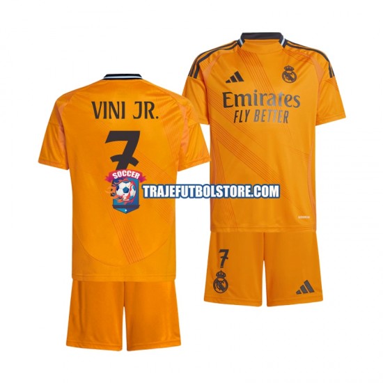 Camiseta 2ª Real Madrid VINI JR 7 Niño 2024-2025 Manga Corta
