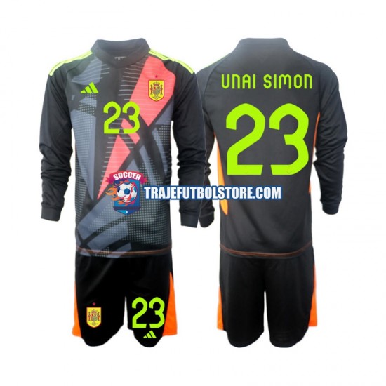 Camiseta 2ª España Unai Simon 23 Portero Niño Euro 2024 ML