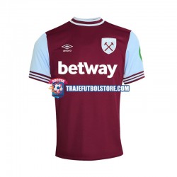 Camiseta 1ª West Ham United Hombre 2024-2025 Manga Corta