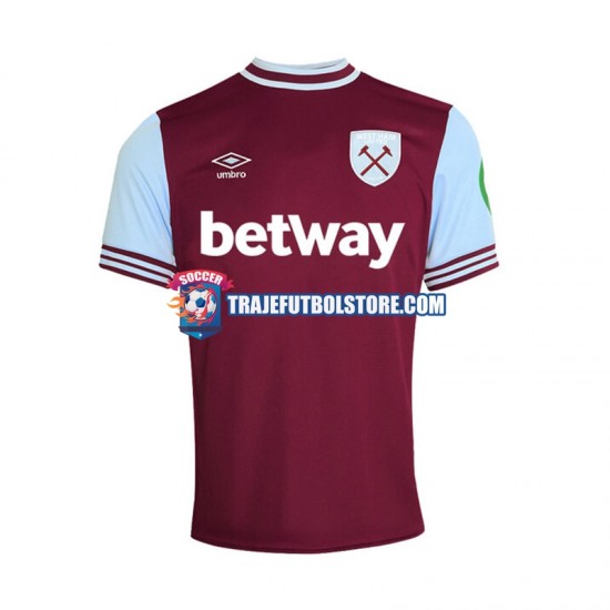 Camiseta 1ª West Ham United Hombre 2024-2025 Manga Corta