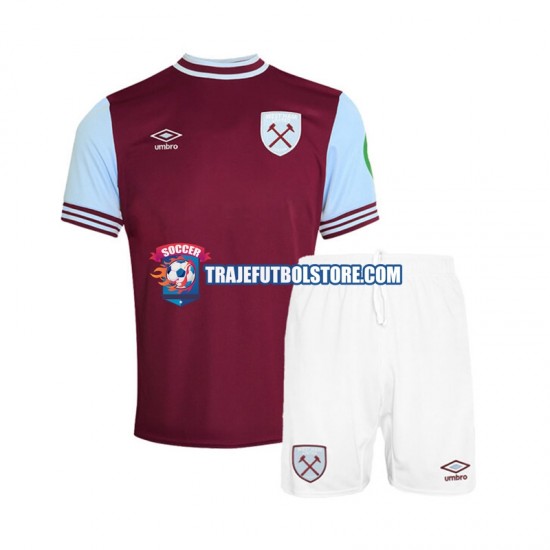 Camiseta 1ª West Ham United Niño 2024-2025 Manga Corta