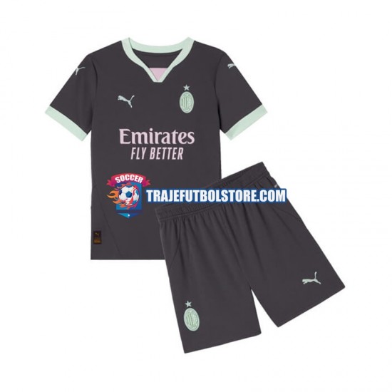 Camiseta 3ª AC Milan Niño 2024-2025 Manga Corta