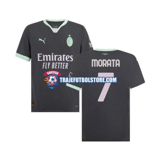 Camiseta 3ª AC Milan Morata 7 Hombre 2024-2025 Manga Corta