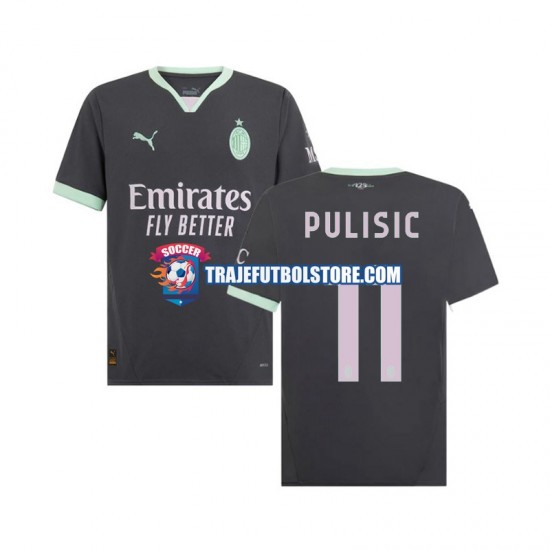 Camiseta 3ª AC Milan Pulisic 11 Hombre 2024-2025 Manga Corta