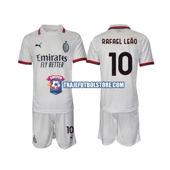 Camiseta 2ª AC Milan Rafael Leao 10 Niño 2024-2025 Manga Corta