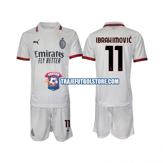 Camiseta 2ª AC Milan Ibrahimović 11 Niño 2024-2025 Manga Corta