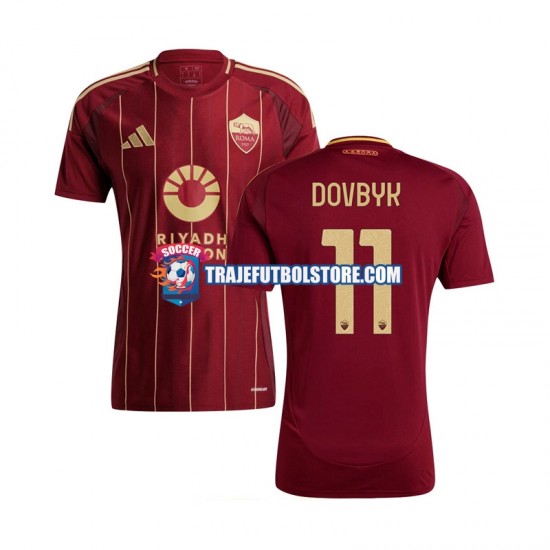 Camiseta 1ª AS Roma Artem Dovbyk 11 Hombre 2024-2025 Manga Corta