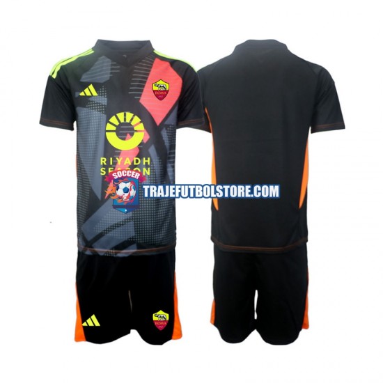 Camiseta 1ª AS Roma Portero Niño 2024-2025 Manga Corta