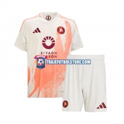Camiseta 2ª AS Roma Niño 2024-2025 Manga Corta