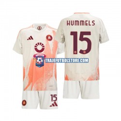 Camiseta 2ª AS Roma Mats Hummels 15 Niño 2024-2025 Manga Corta