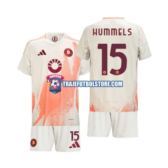 Camiseta 2ª AS Roma Mats Hummels 15 Niño 2024-2025 Manga Corta