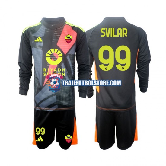 Camiseta 1ª AS Roma Mile Svilar 99 Portero Niño 2024-2025 ML
