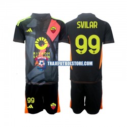 Camiseta 1ª AS Roma Mile Svilar 99 Portero Niño 2024-2025 Manga Corta