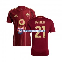 Camiseta 1ª AS Roma Paulo Dybala 21 Hombre 2024-2025 Manga Corta