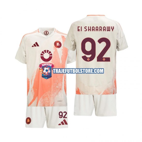 Camiseta 2ª AS Roma Stephan El Shaarawy 92 Niño 2024-2025 Manga Corta
