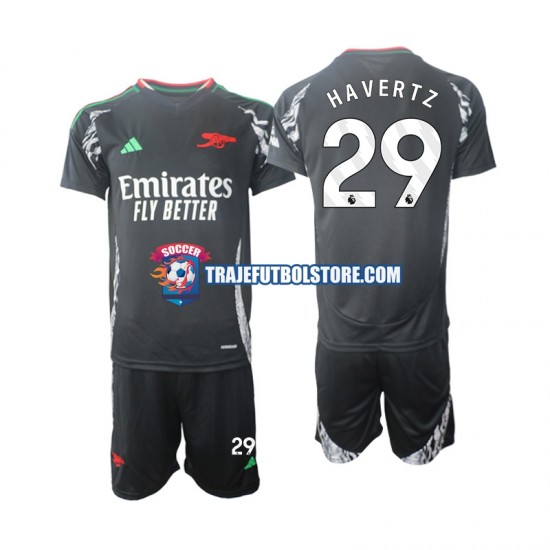 Camiseta 2ª Arsenal Havertz 29 Niño 2024-2025 Manga Corta