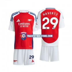 Camiseta 1ª Arsenal Havertz 29 Niño 2024-2025 Manga Corta