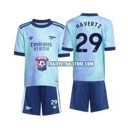 Camiseta 3ª Arsenal Havertz 29 Niño 2024-2025 Manga Corta