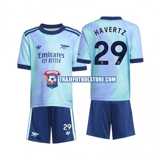 Camiseta 3ª Arsenal Havertz 29 Niño 2024-2025 Manga Corta