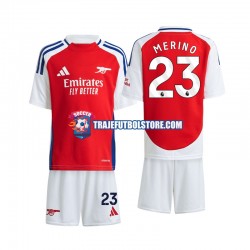 Camiseta 1ª Arsenal Merino 23 Niño 2024-2025 Manga Corta