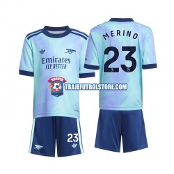 Camiseta 3ª Arsenal Merino 23 Niño 2024-2025 Manga Corta