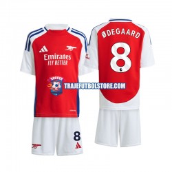 Camiseta 1ª Arsenal Odegaard 8 Niño 2024-2025 Manga Corta