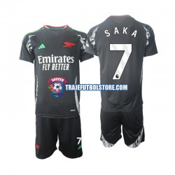 Camiseta 2ª Arsenal Saka 7 Niño 2024-2025 Manga Corta