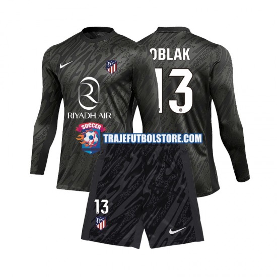 Camiseta 1ª Atlético Madrid Jan Oblak 13 Portero Niño 2024-2025 ML
