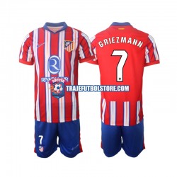 Camiseta 1ª Atlético Madrid Griezmann 7 Niño 2024-2025 Manga Corta