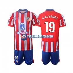 Camiseta 1ª Atlético Madrid J.Alvarez 19 Niño 2024-2025 Manga Corta