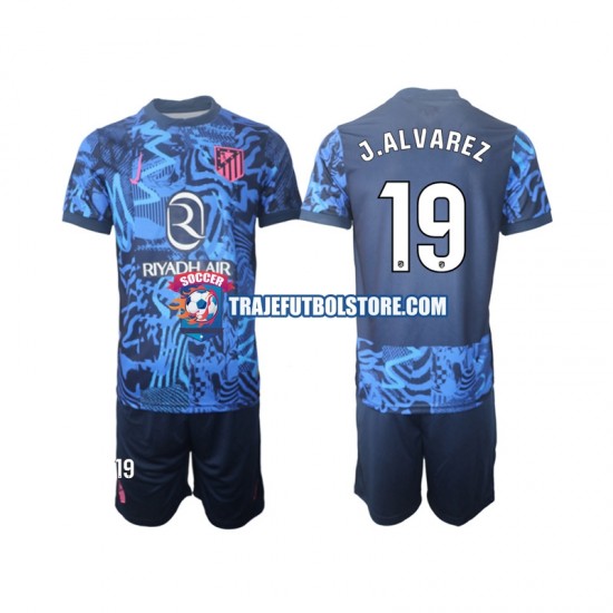Camiseta 3ª Atlético Madrid J.Alvarez 19 Niño 2024-2025 Manga Corta