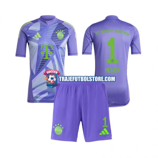 Camiseta 2ª Bayern de Múnich Neuer 1 Portero Niño 2024-2025 Manga Corta