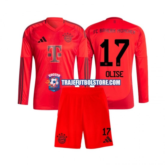 Camiseta 1ª Bayern de Múnich Michael Olise 17 Niño 2024-2025 ML