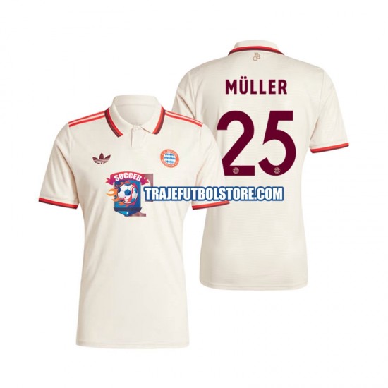 Camiseta 3ª Bayern de Múnich Muller 25 Hombre 2024-2025 Manga Corta