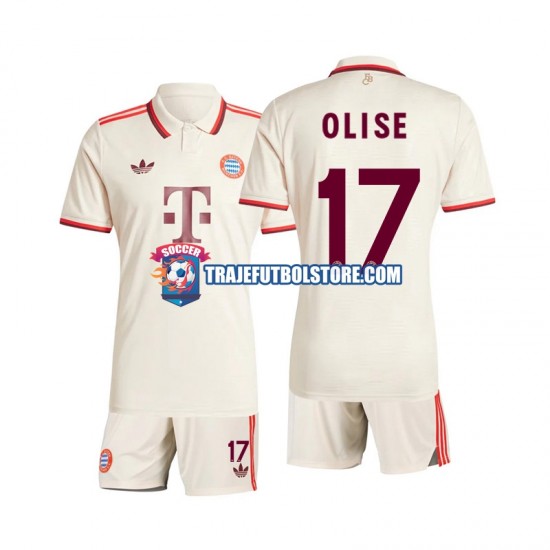 Camiseta 3ª Bayern de Múnich Olise 17 Niño 2024-2025 Manga Corta