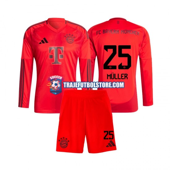 Camiseta 1ª Bayern de Múnich Thomas Muller 25 Niño 2024-2025 ML