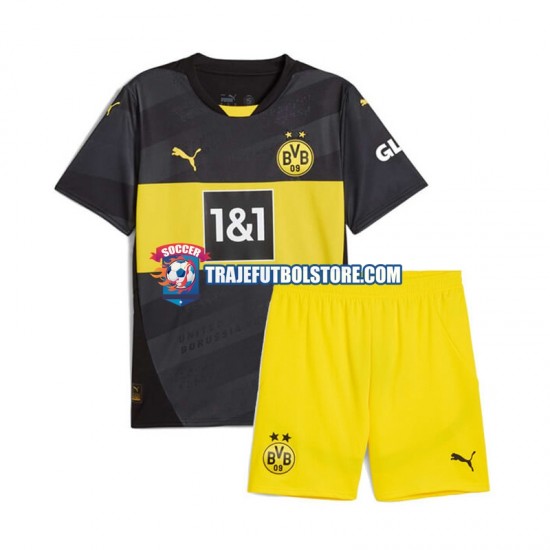 Camiseta 2ª Borussia Dortmund Niño 2024-2025 Manga Corta
