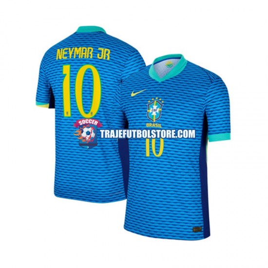 Camiseta 2ª Brasil Neymar JR 10 Hombre 2024 Manga Corta