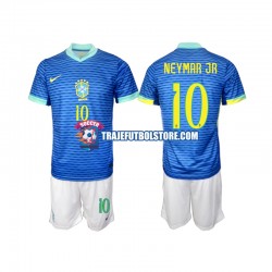 Camiseta 2ª Brasil Neymar JR 10 Niño 2024 Manga Corta