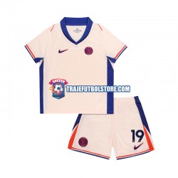 Camiseta 2ª Chelsea Jadon Sancho 19 Niño 2024-2025 Manga Corta
