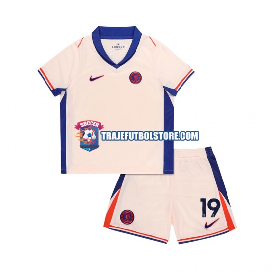 Camiseta 2ª Chelsea Jadon Sancho 19 Niño 2024-2025 Manga Corta