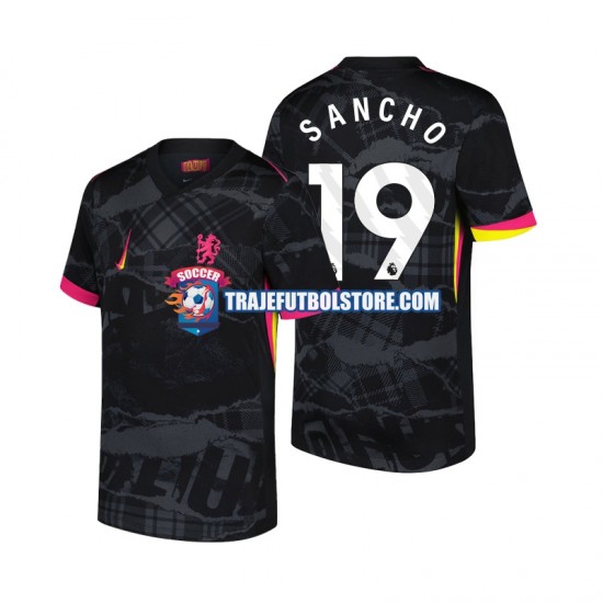 Camiseta 3ª Chelsea Jadon Sancho 19 Hombre 2024-2025 Manga Corta