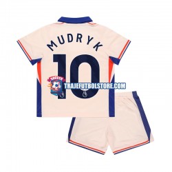 Camiseta 2ª Chelsea Mychajlo Mudryk 10 Niño 2024-2025 Manga Corta