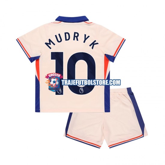 Camiseta 2ª Chelsea Mychajlo Mudryk 10 Niño 2024-2025 Manga Corta