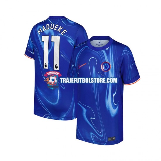 Camiseta 1ª Chelsea Noni Madueke 11 Hombre 2024-2025 Manga Corta