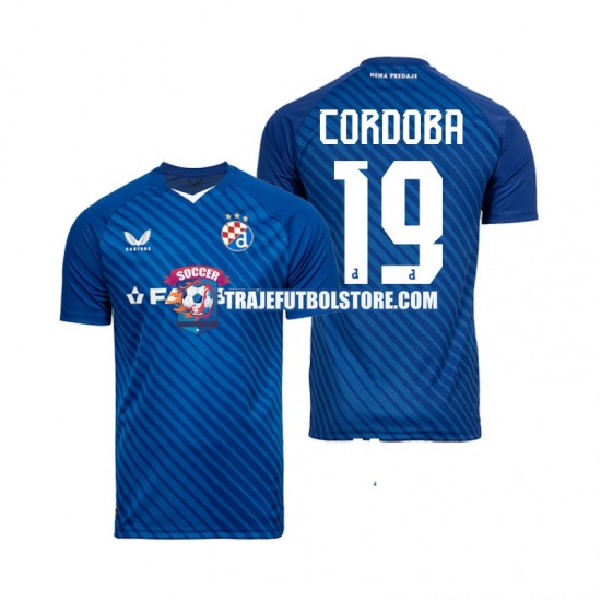 Camiseta 1ª Dinamo Zagreb Juan Cordoba 19 Hombre 2024-2025 Manga Corta