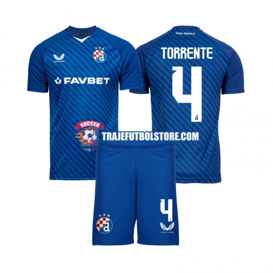Camiseta 1ª Dinamo Zagreb Torrente 4 Niño 2024-2025 Manga Corta